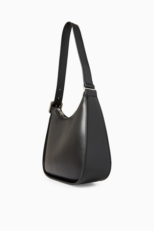 Women - Shoulder bag - faux leather - black