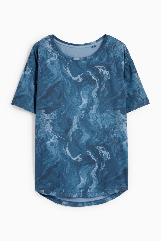 Damen - Funktions-Shirt - gemustert - dunkelblau