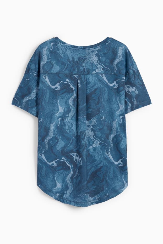 Damen - Funktions-Shirt - gemustert - dunkelblau