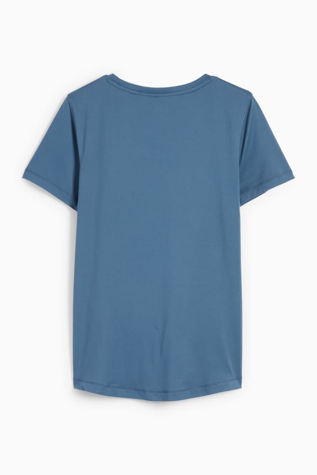 Dames - Sportshirt met V-hals - donkerblauw