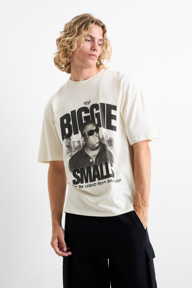 Home - Samarreta de màniga curta oversized - The Notorious B.I.G. - blanc trencat