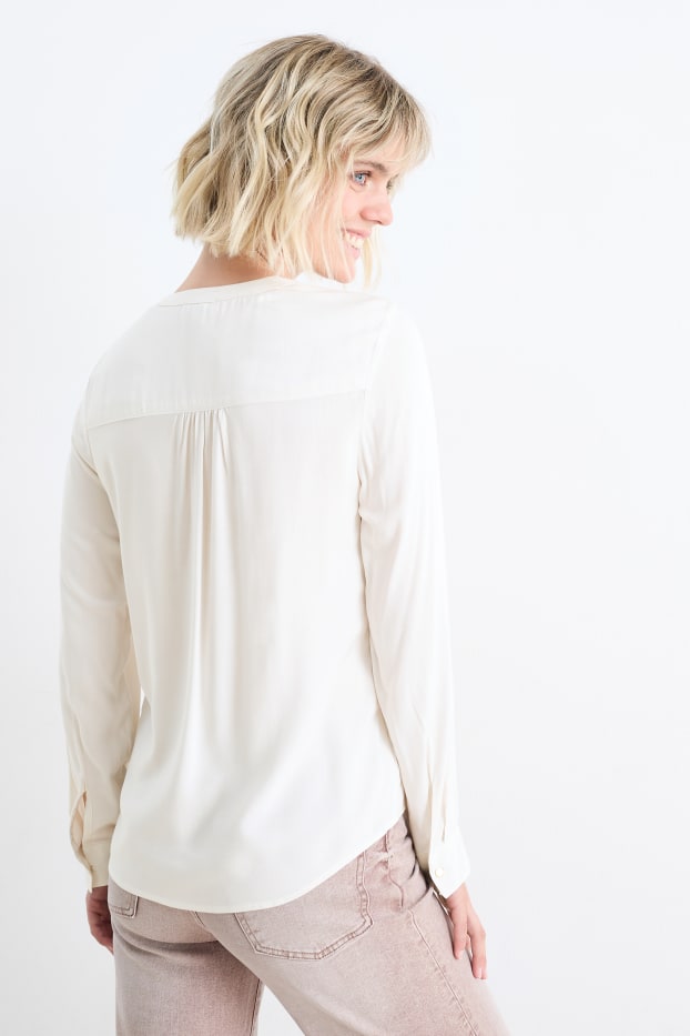 Damen - Bluse - cremeweiss