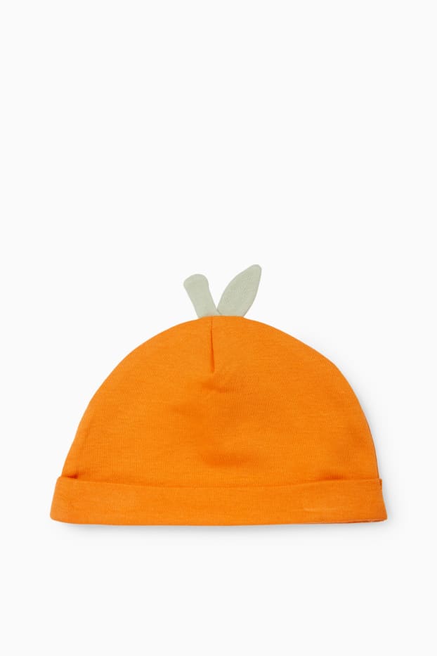 Baby Jungen - Kürbis - Erstlingsoutfit - 3 teilig - weiss