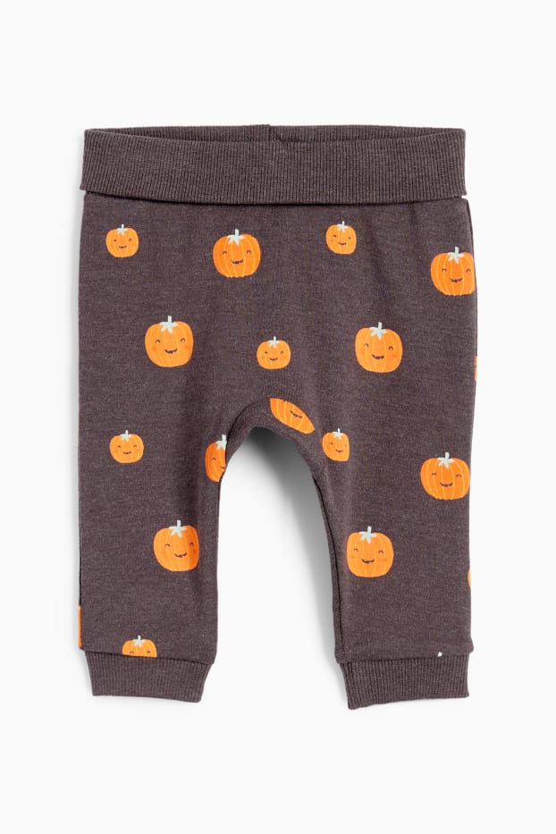 Baby Jungen - Kürbis - Erstlingsoutfit - 3 teilig - weiss