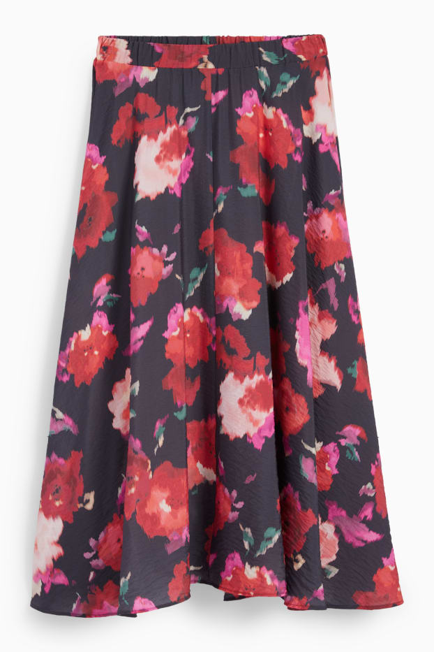 Women - Skirt - floral - black