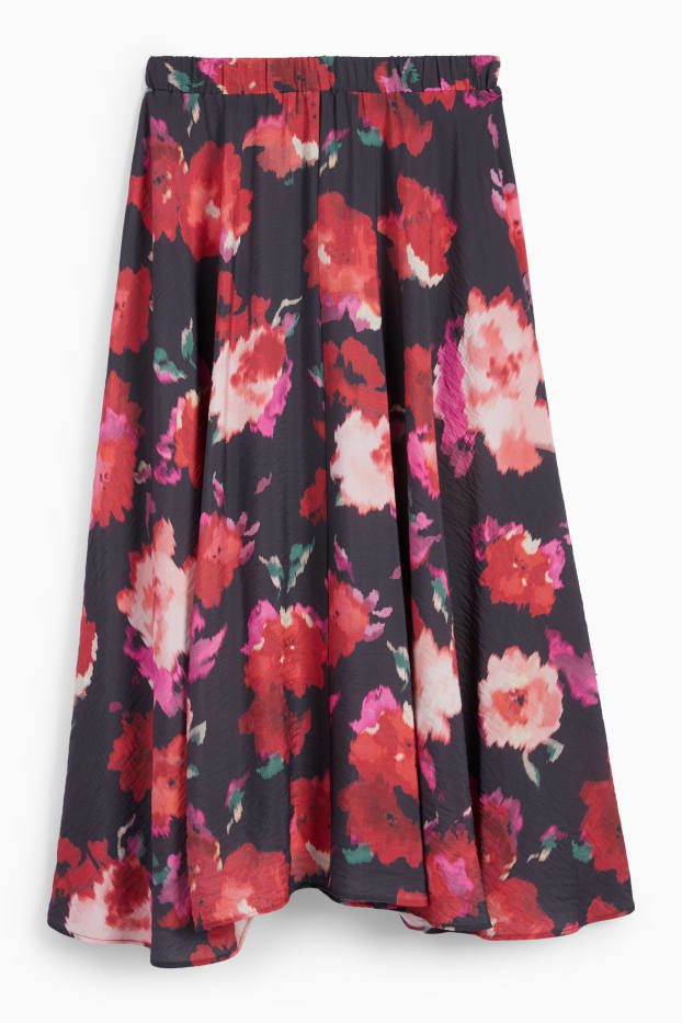 Women - Skirt - floral - black