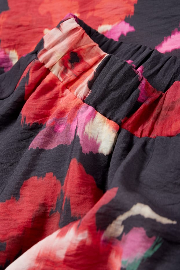 Women - Skirt - floral - black