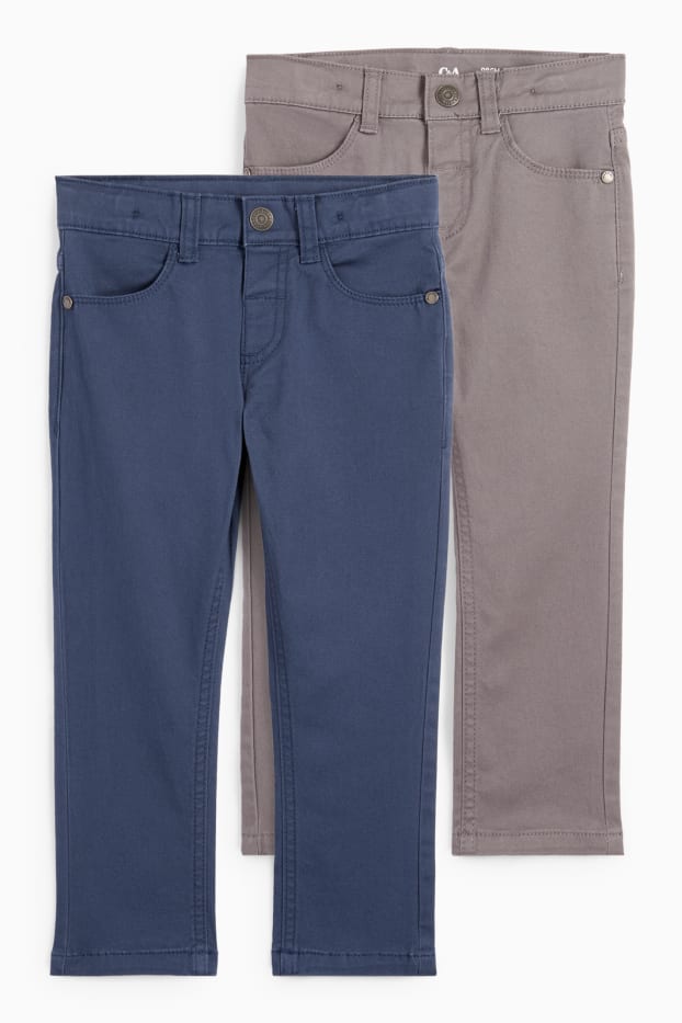Nen - Paquet de 2 - slim texans - blau/beix