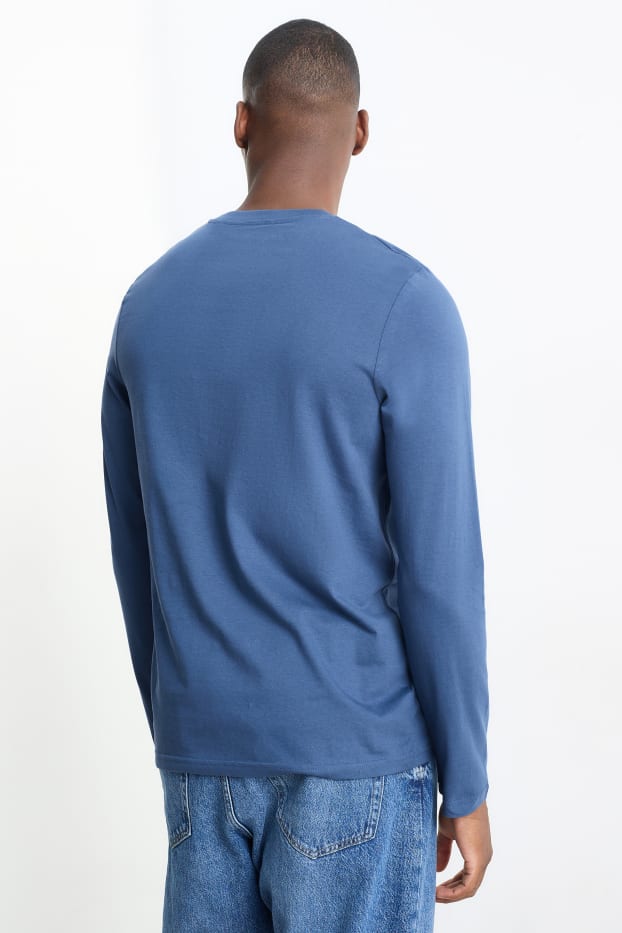 Uomo - Maglia a maniche lunghe - blu scuro