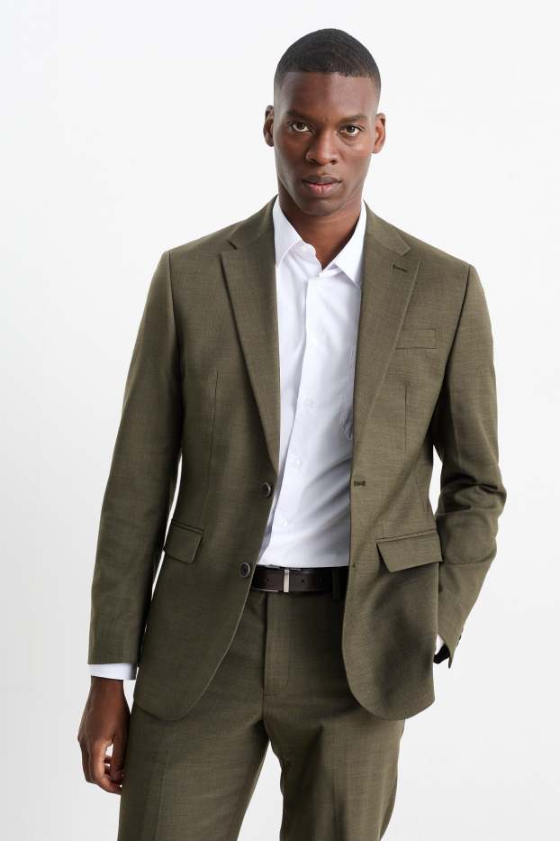 Uomo - Giacca coordinabile - regular fit - Flex - verde scuro