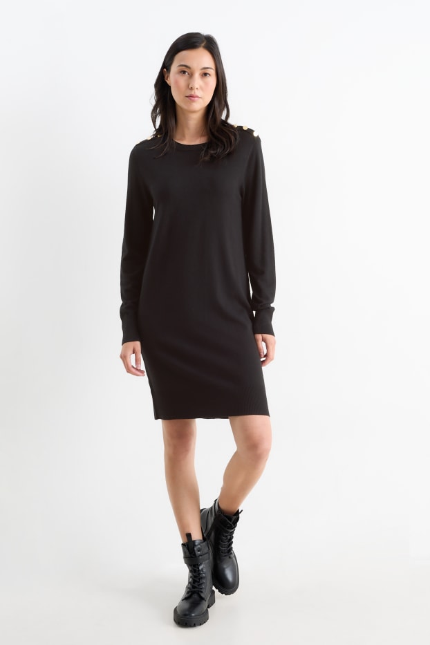 Dona - Vestit de punt - negre