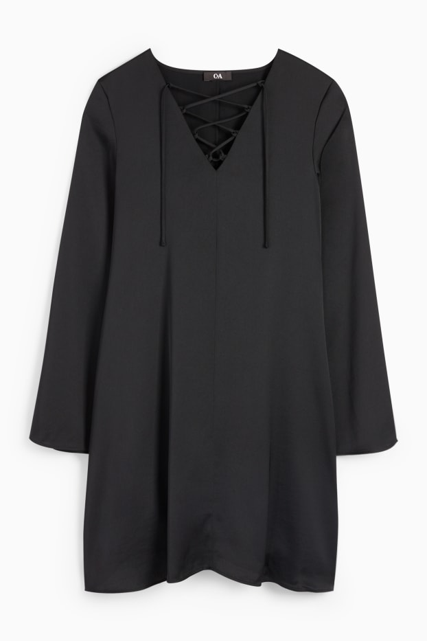 Femei - Rochie cu decolteu în V - negru