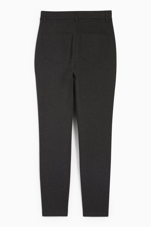 Damen - Jersey-Hose - High Waist - Skinny Fit - dunkelgrau