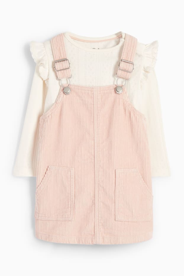 Neonate - Completo per neonate - 2 pezzi - beige chiaro