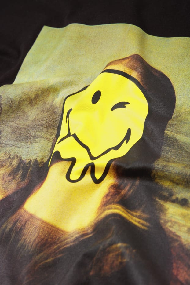 Dames - T-shirt - SmileyWorld® - zwart