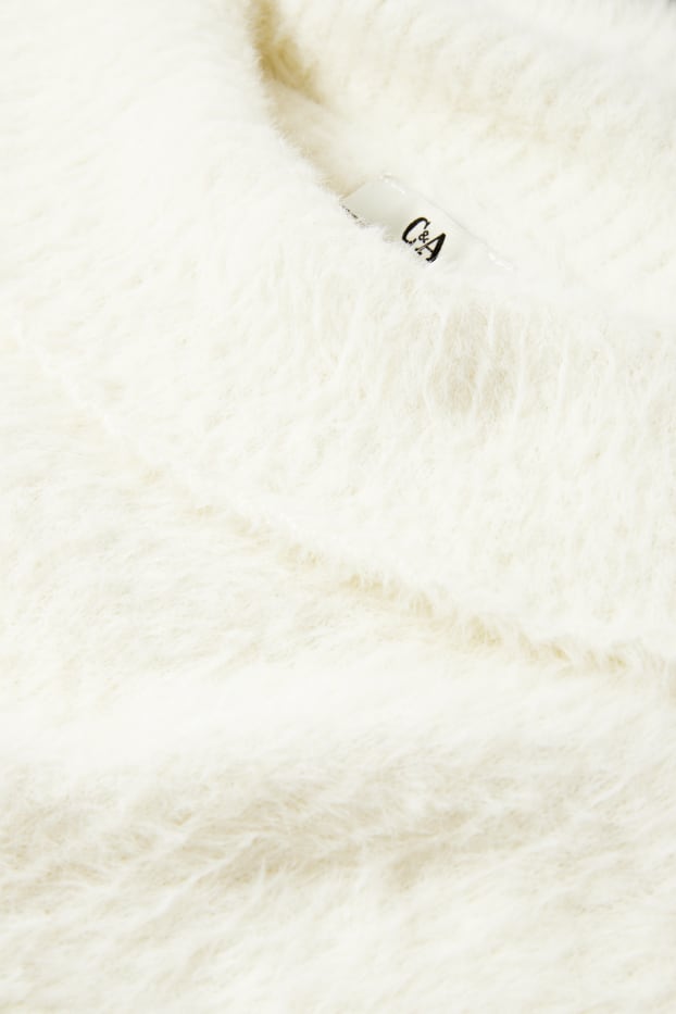 Damen - Crop Pullover - weiss