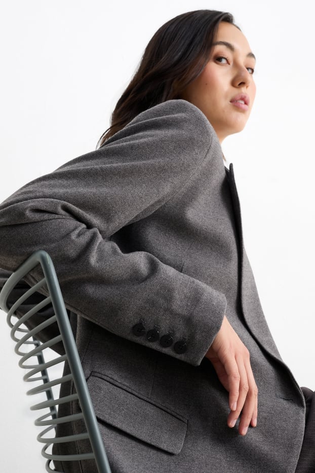 Dona - Longblazer oversized - gris fosc