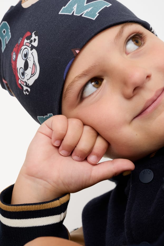 Kinderen: jongens - PAW Patrol - Chase, Marshall, Rubble - beanie - donkerblauw