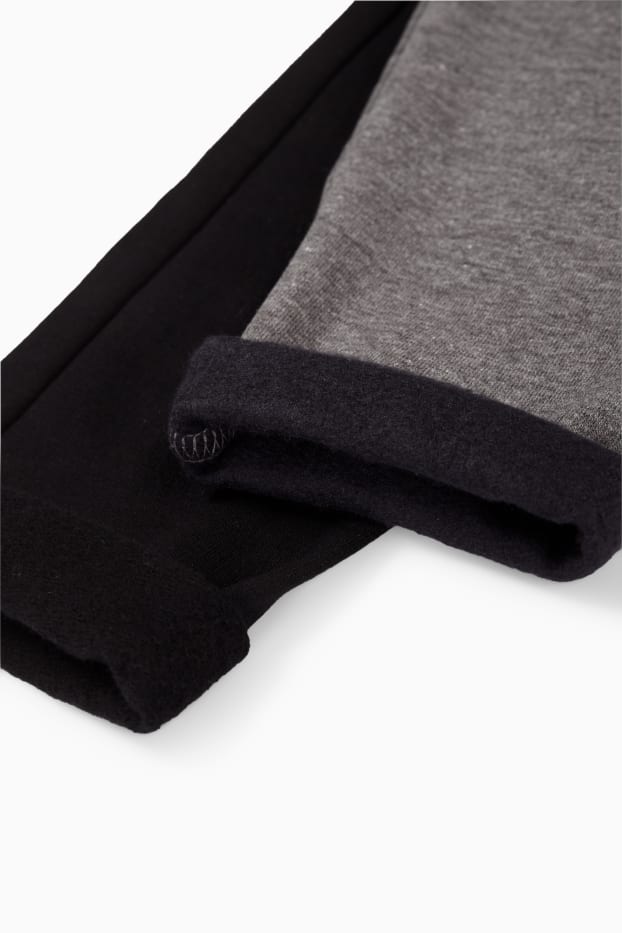 Kinder Mädchen - Multipack 2er - Leggings - grau / schwarz