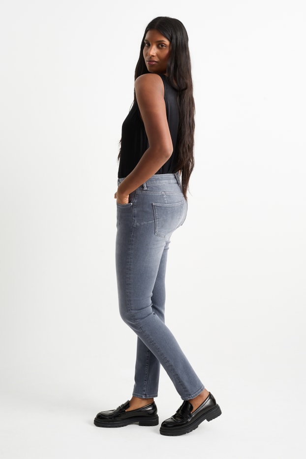 Donna - Slim jeans - vita media - jeans modellanti - LYCRA® - jeans grigio