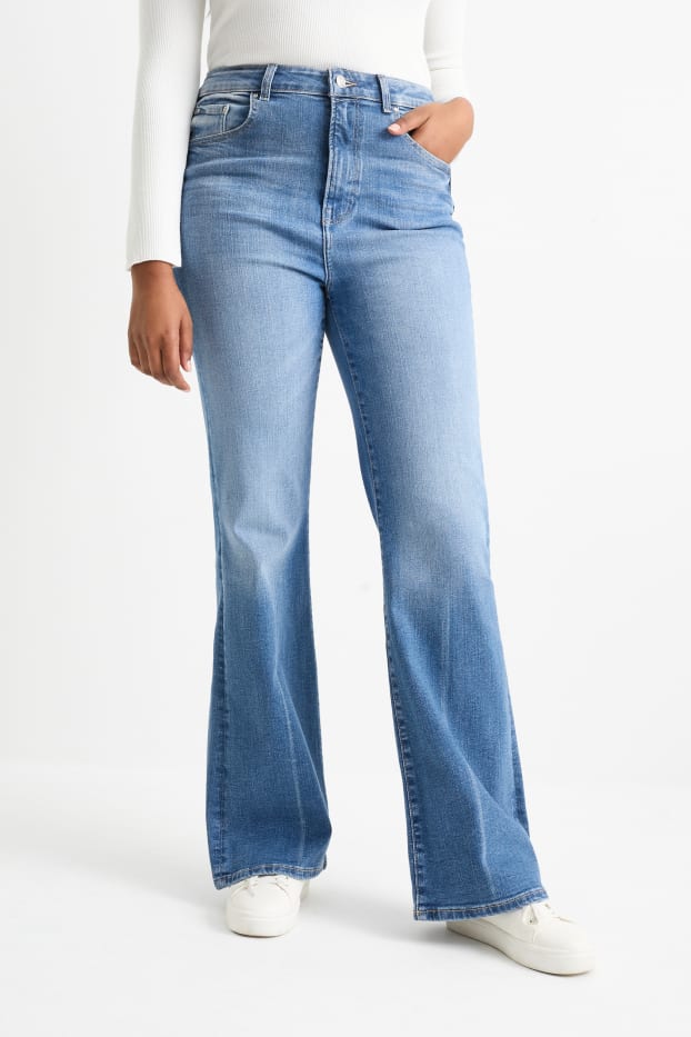 Femmes - Flared jean - high waist - LYCRA® - jean bleu