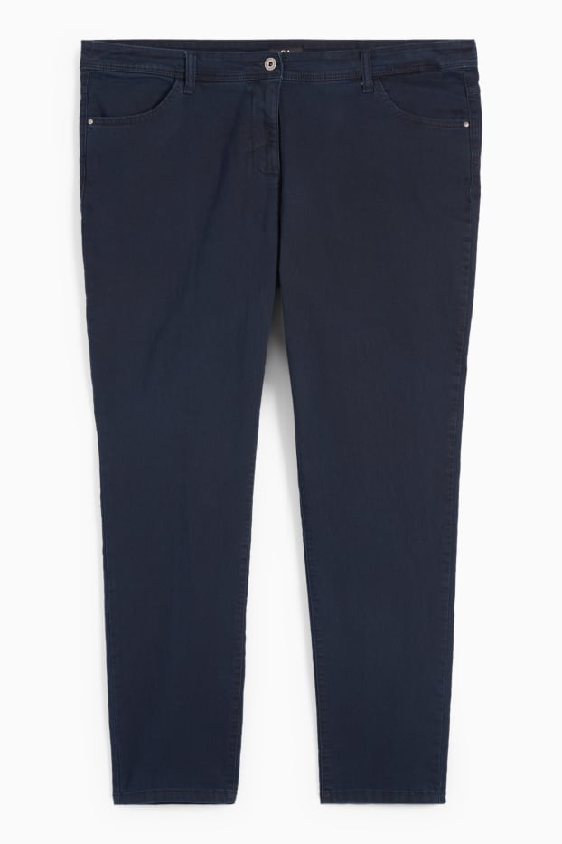 Damen - Slim Jeans - Mid Waist  - dunkelblau