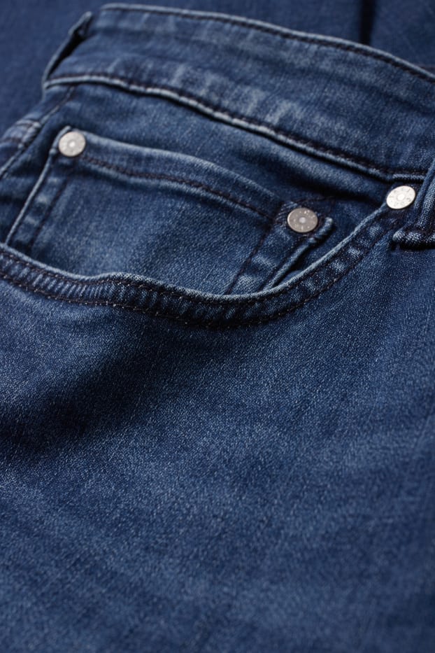 Pánské - Slim tapered jeans - LYCRA® ADAPTIV Fiber - džíny - tmavomodré