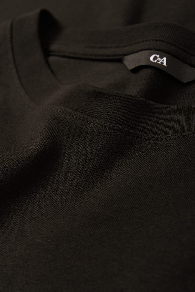 Heren - Set van 2 - longsleeve - zwart