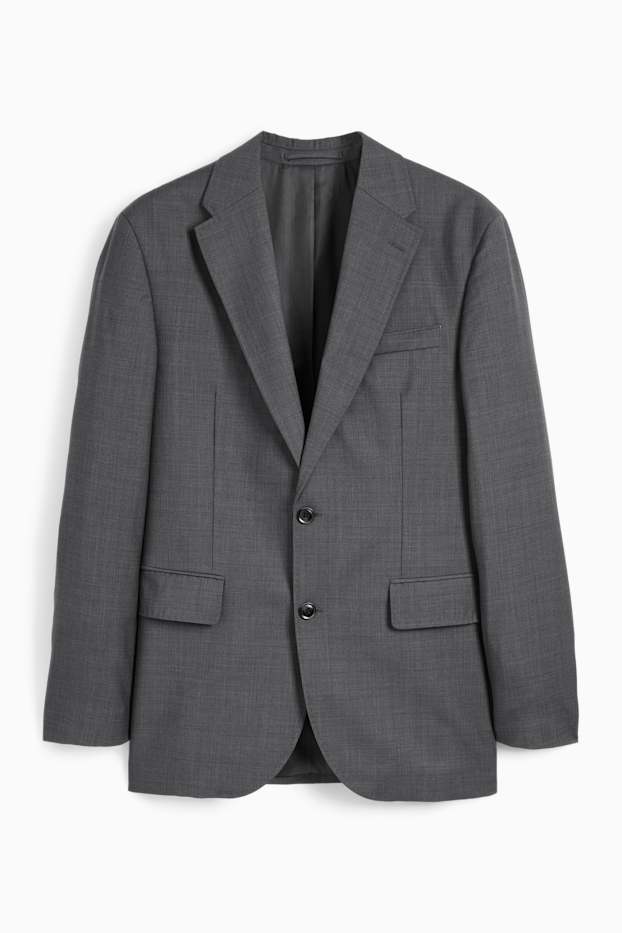 Uomo - Giacca di lana coordinabile - regular fit - fantasia - grigio scuro