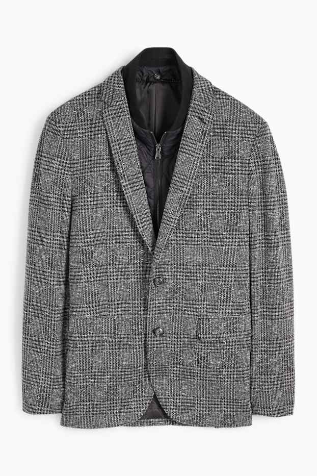 Home - Americana - slim fit - Flex - 4 Way Stretch - look 2 en 1 - gris fosc