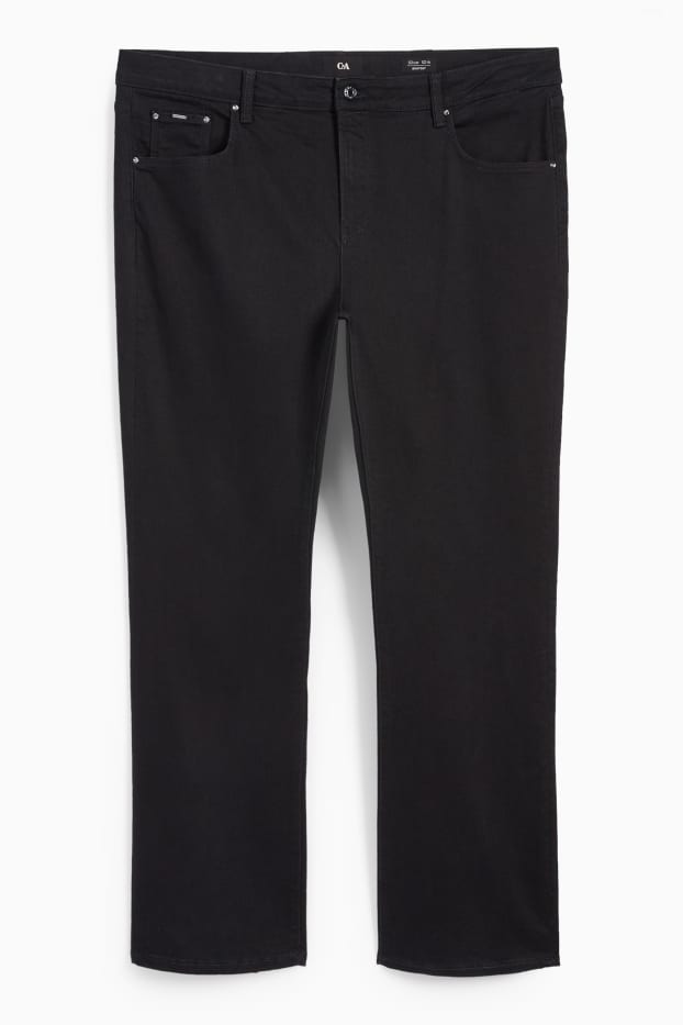 Women - Bootcut jeans - mid-rise waist - LYCRA® - black