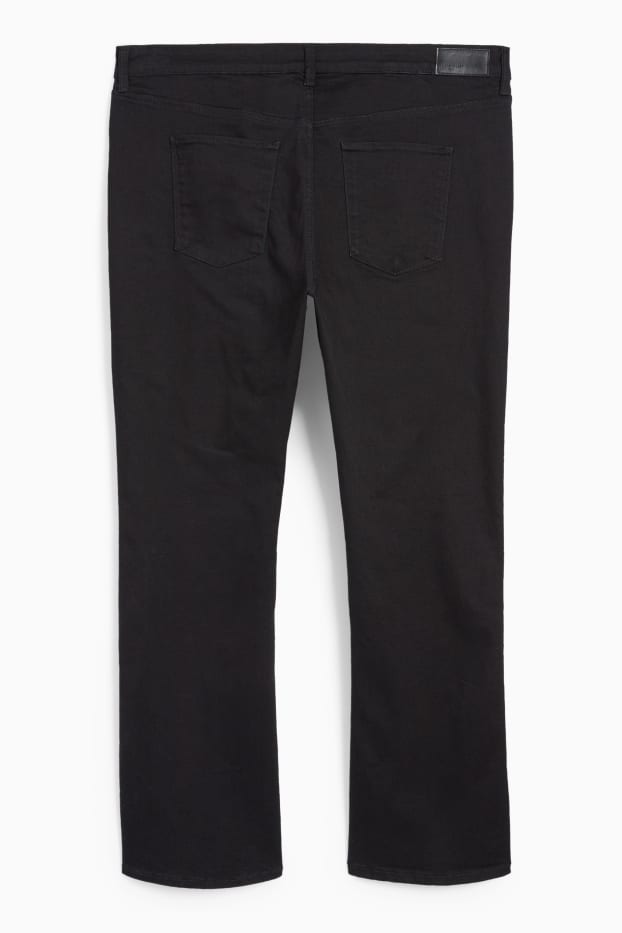 Women - Bootcut jeans - mid-rise waist - LYCRA® - black