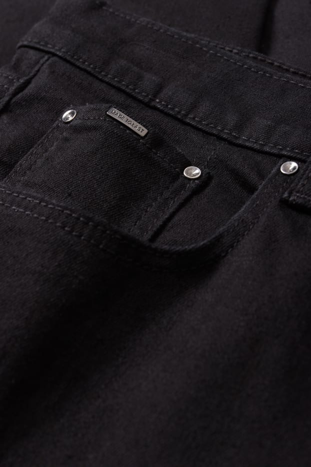 Women - Bootcut jeans - mid-rise waist - LYCRA® - black