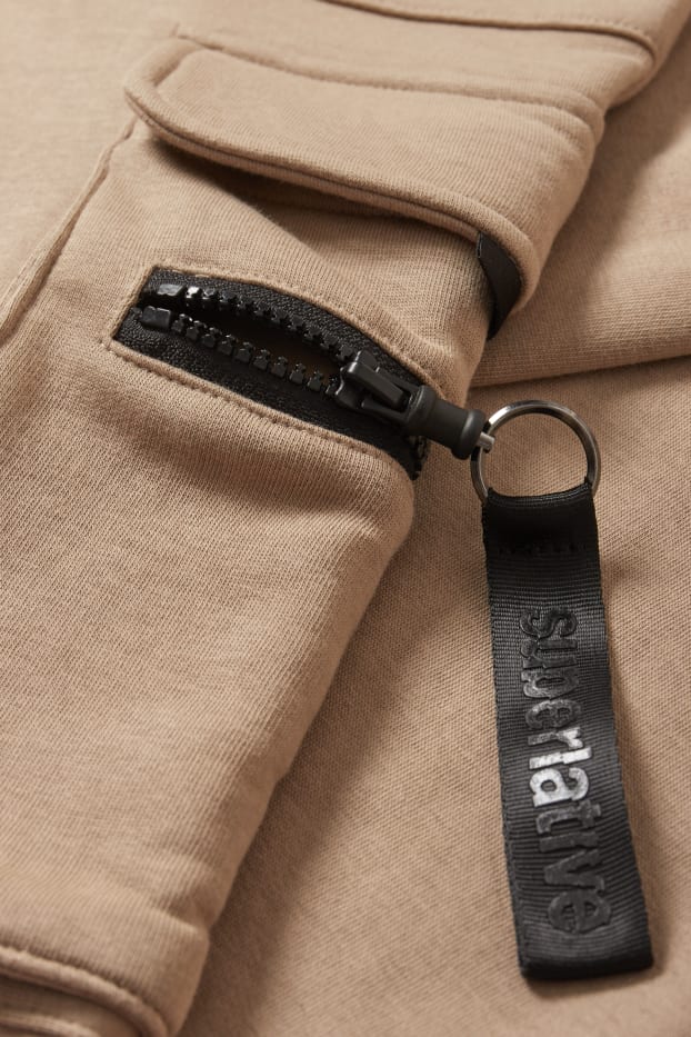 Home - Pantalons de xandall cargo - marró