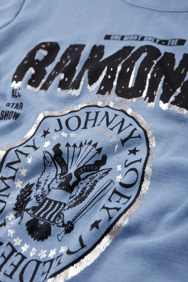 Damen - T-Shirt - Ramones - blau