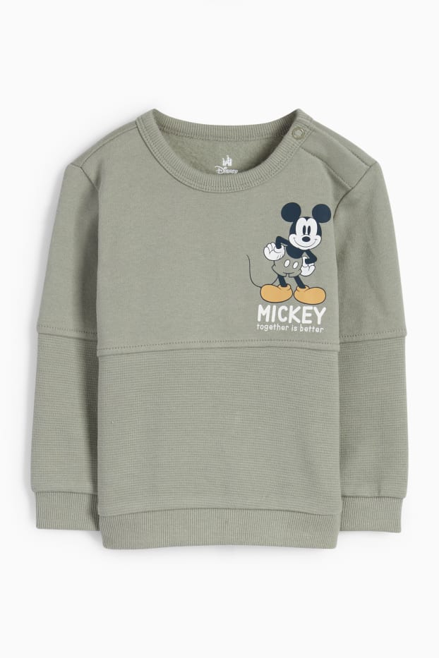 Baby Jungen - Micky Maus - Baby-Sweatshirt - hellgrün