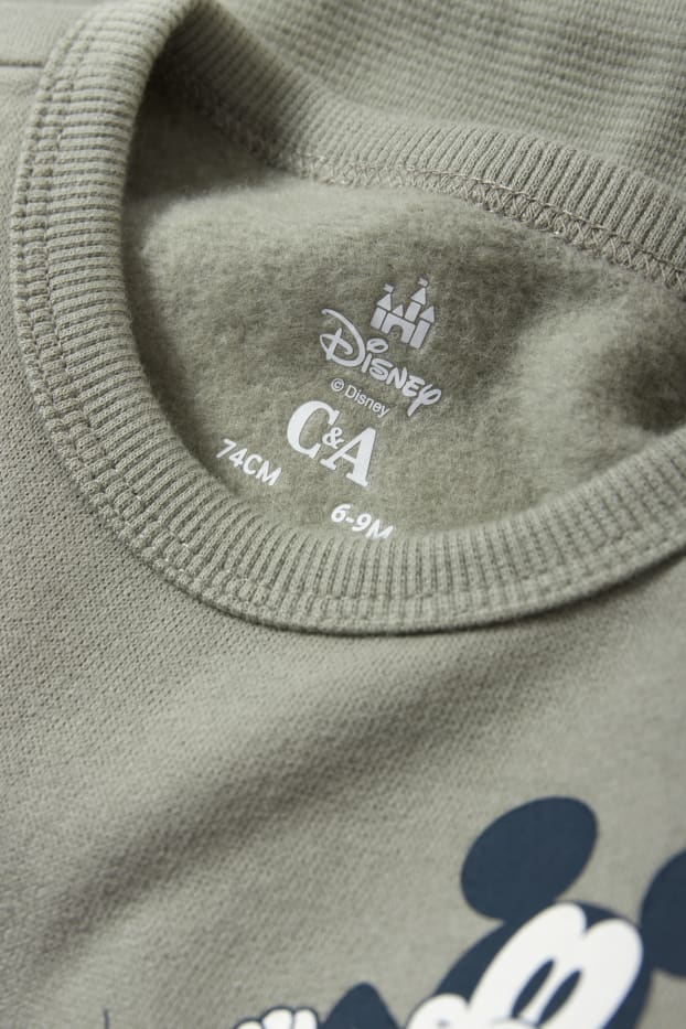 Baby Jungen - Micky Maus - Baby-Sweatshirt - hellgrün
