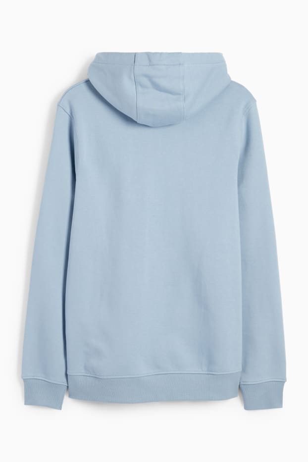 Hommes - Sweat à capuche - bleu clair