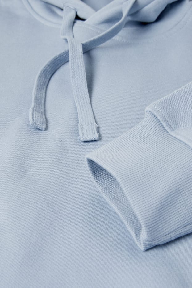 Hommes - Sweat à capuche - bleu clair