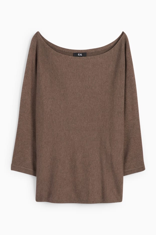 Femmes - Pull en maille fine - marron