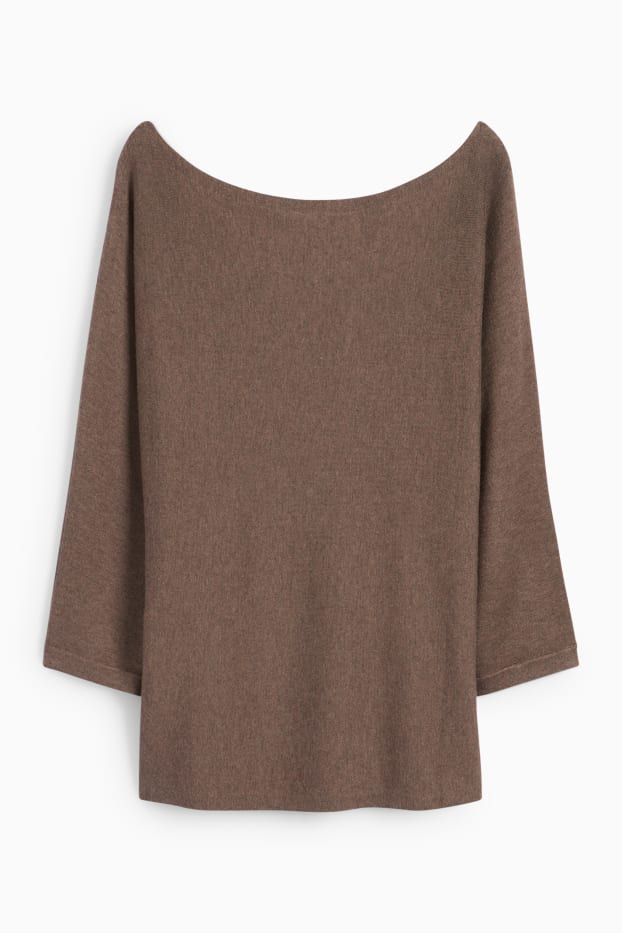 Femmes - Pull en maille fine - marron