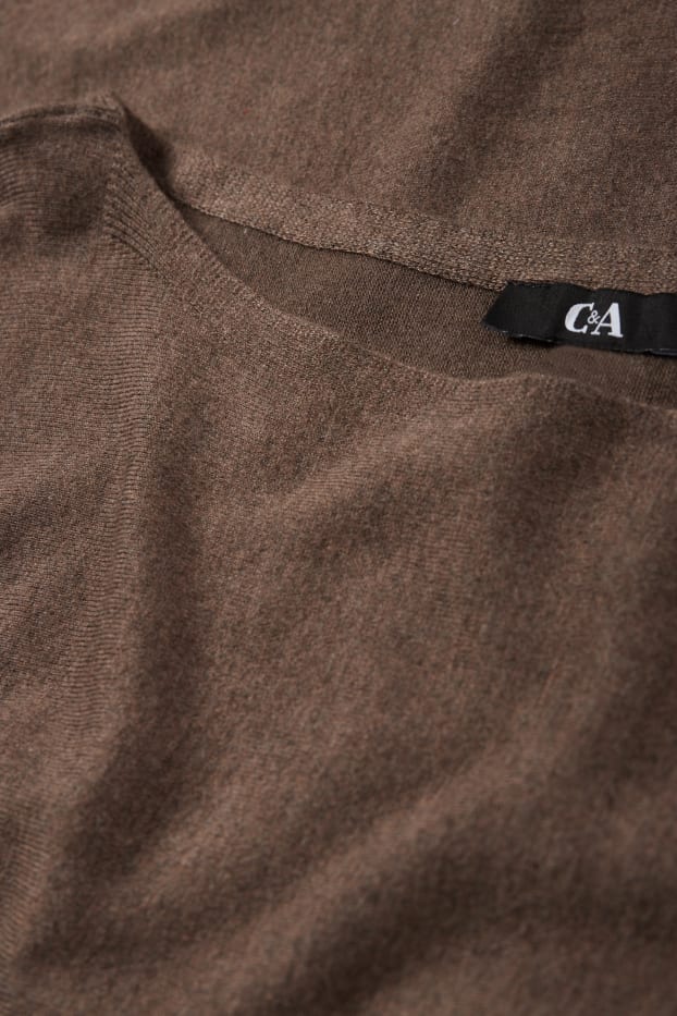 Femmes - Pull en maille fine - marron