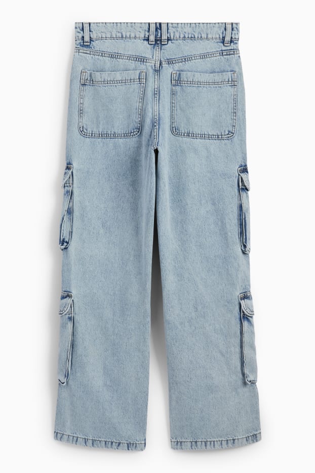 Dona - Texans cargo - low waist - relaxed fit - texà blau
