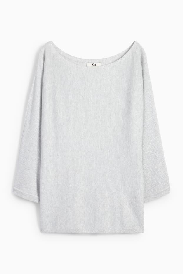 Dona - Jersei - efecte brillant - gris clar