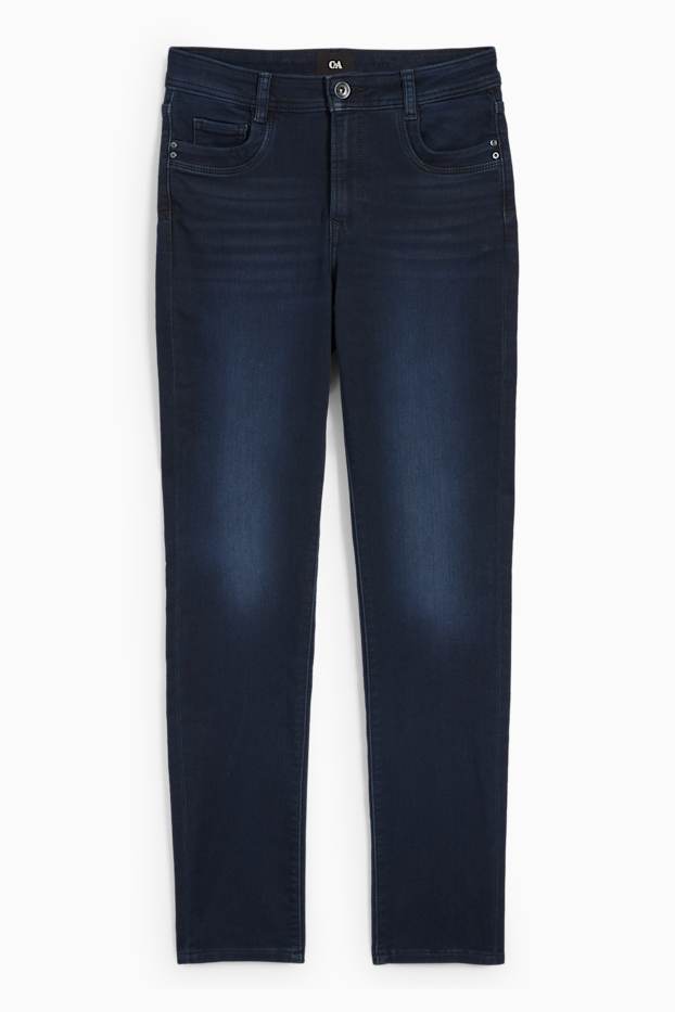 Damen - Slim Jeans - Mid Waist - Jog Denim - dunkeljeansblau