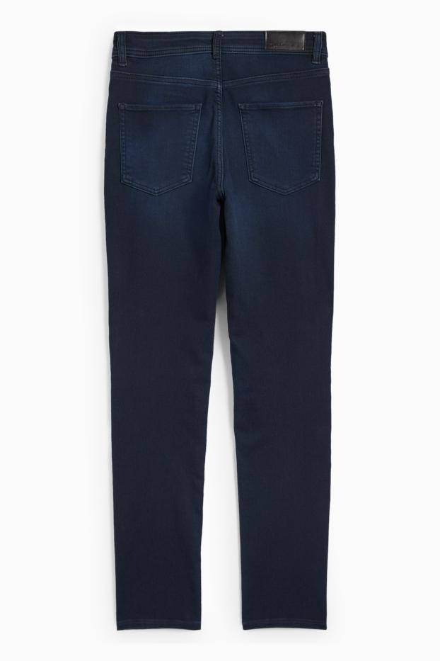 Damen - Slim Jeans - Mid Waist - Jog Denim - dunkeljeansblau