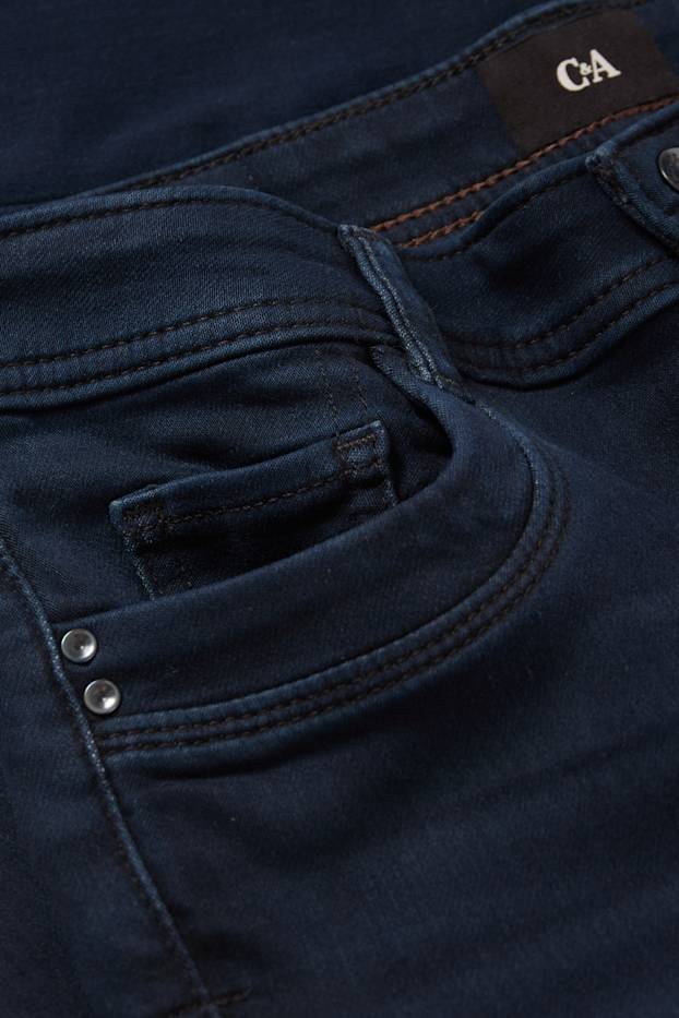 Damen - Slim Jeans - Mid Waist - Jog Denim - dunkeljeansblau