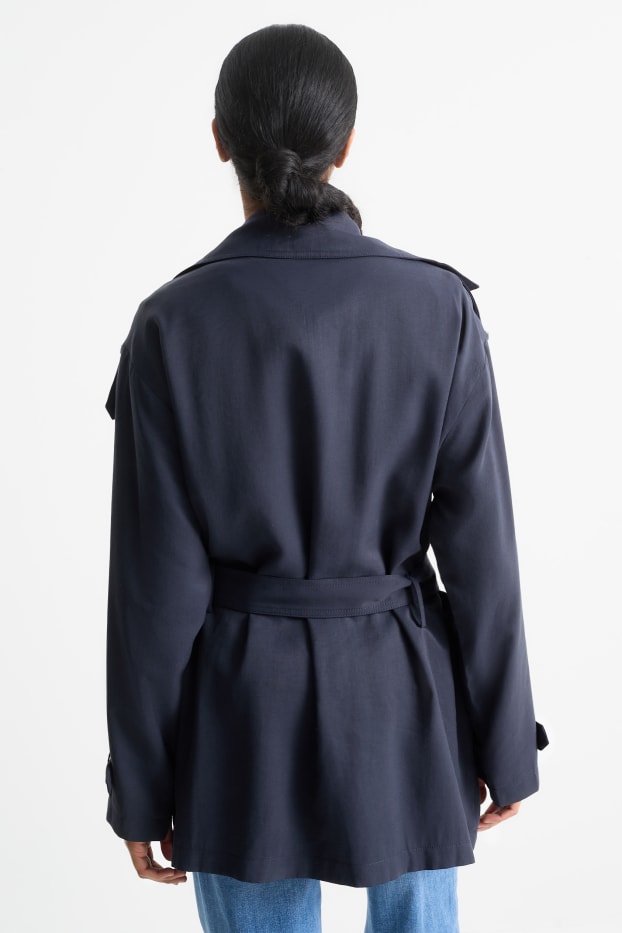 Damen - Trenchcoat - dunkelblau