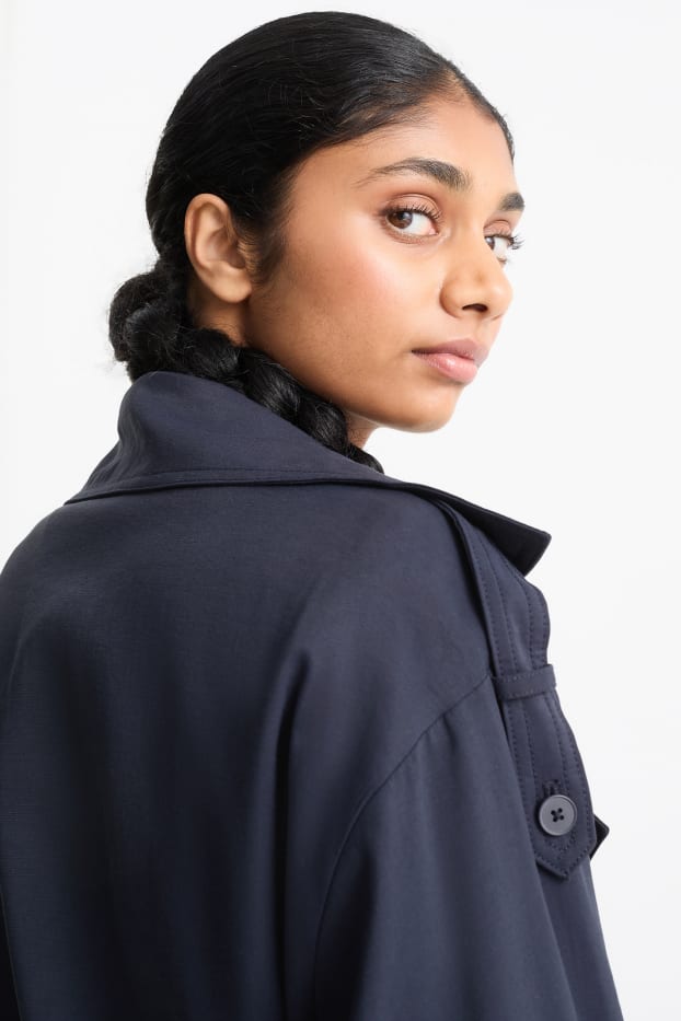 Damen - Trenchcoat - dunkelblau
