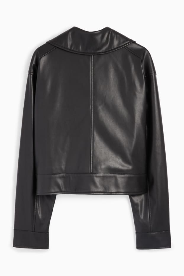 Women - Jacket - faux leather - black
